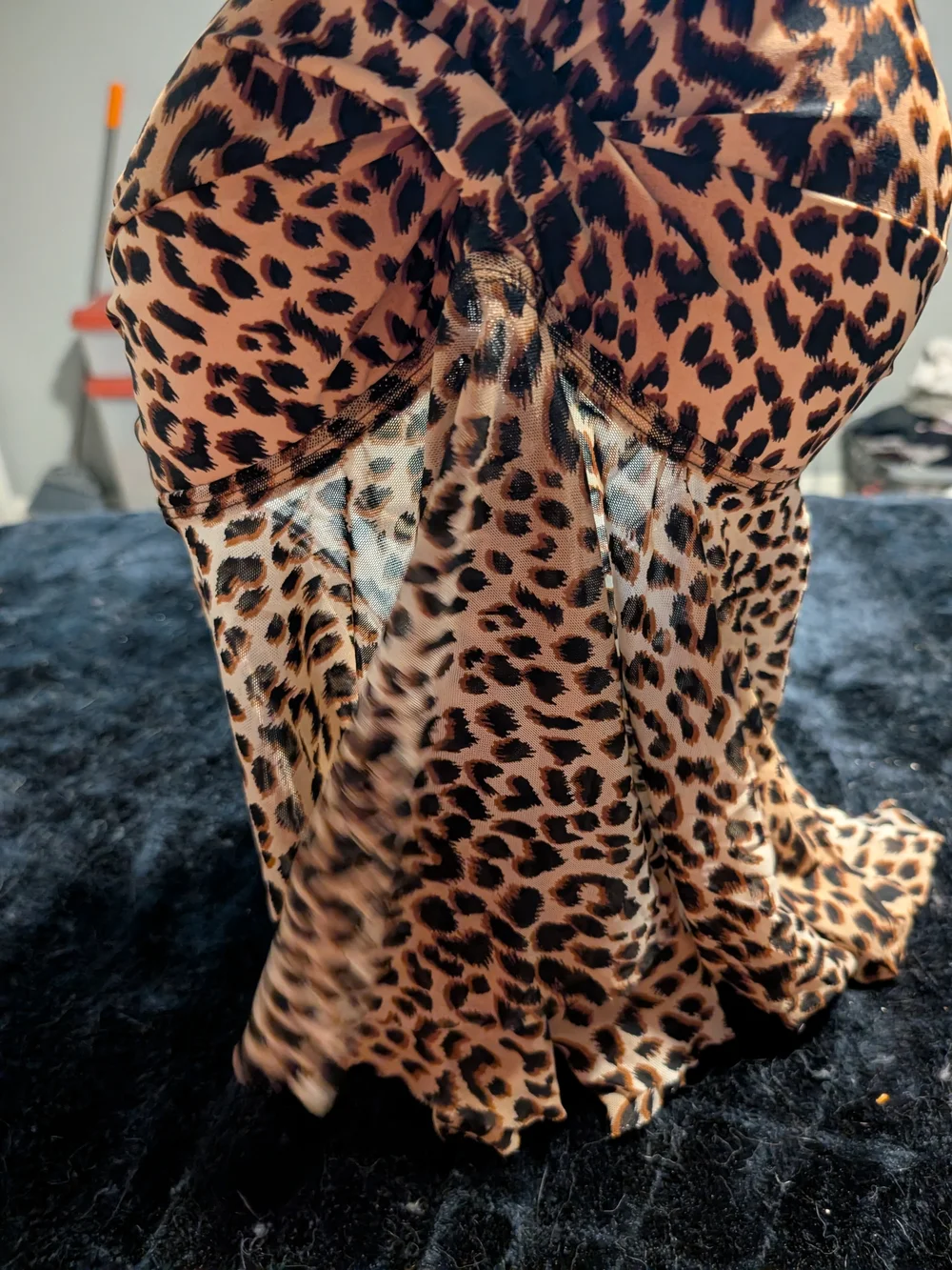 Leopard Print Swimsuit Top - Brown